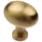 Gliderite Hardware 1-1/8 in. Satin Gold Oval Cabinet Knob, 5PK 5417-SG-5 - alternate 1